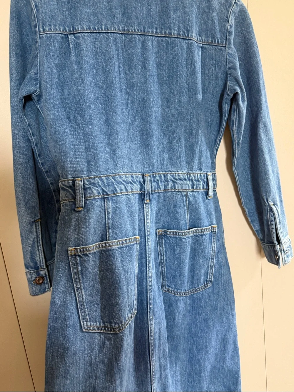 Classic Denim Button-Front Maxi Dress - Picture 6 of 8